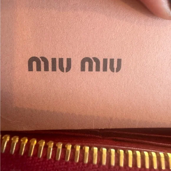 Miu Miu Red and Pink Rose Limited Edition 3/4 Zip Long Wallet - Picture 12 of 15